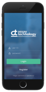 Assay Technology SmartBadge app home screen.