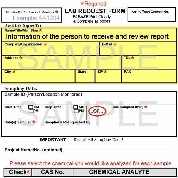 Filling out an Assay Technology Lab Request Form