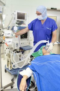Anesthesia machine before surgery